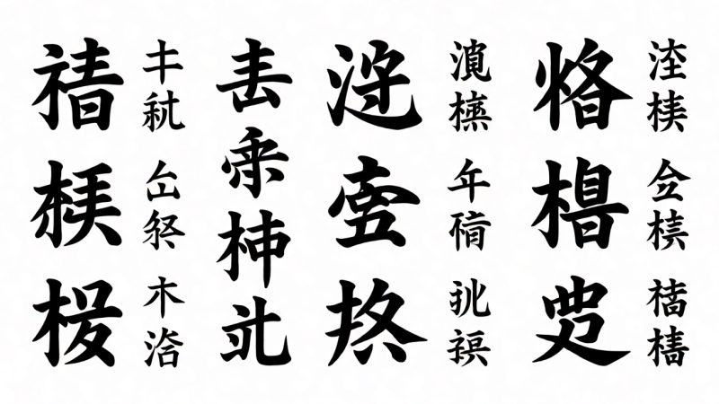 识字体 示意图
